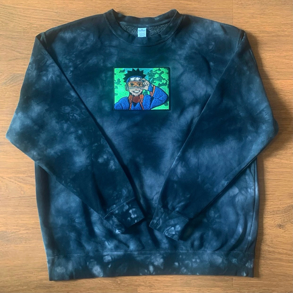 OBITO BLACK TIE-DYE CREWNECK